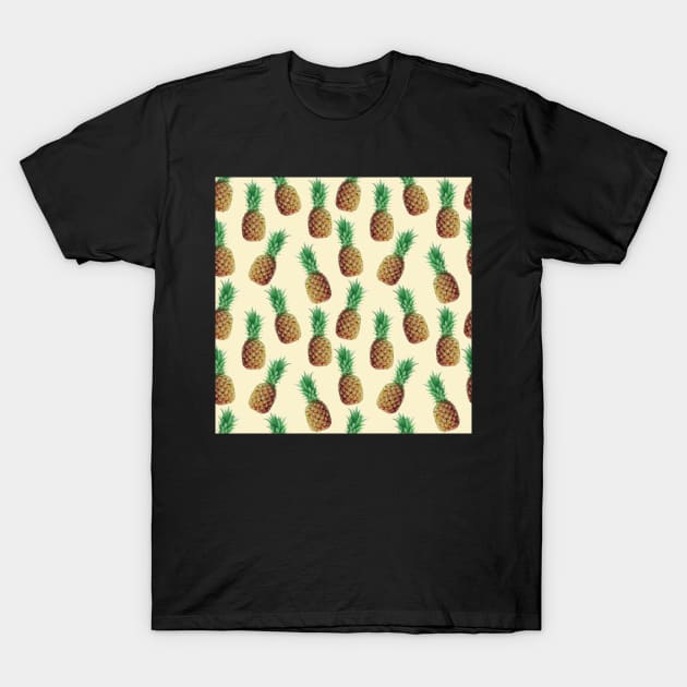 Pineapple Mid Century Pattern T-Shirt by RetroSalt